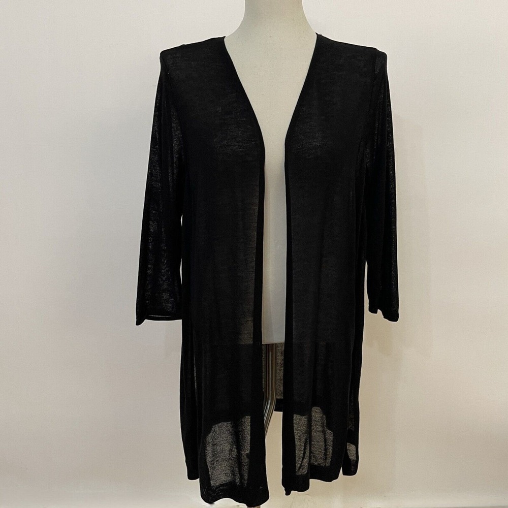 Chico's Thin Cardigan‎ Sweater Size 3 X-large 16 Black